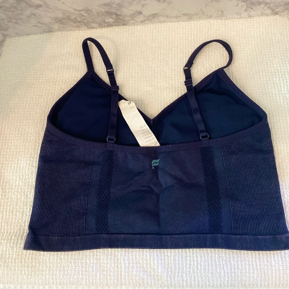 Fabletics Sync Seamless Bralette Washed Deep Navy… - image 2